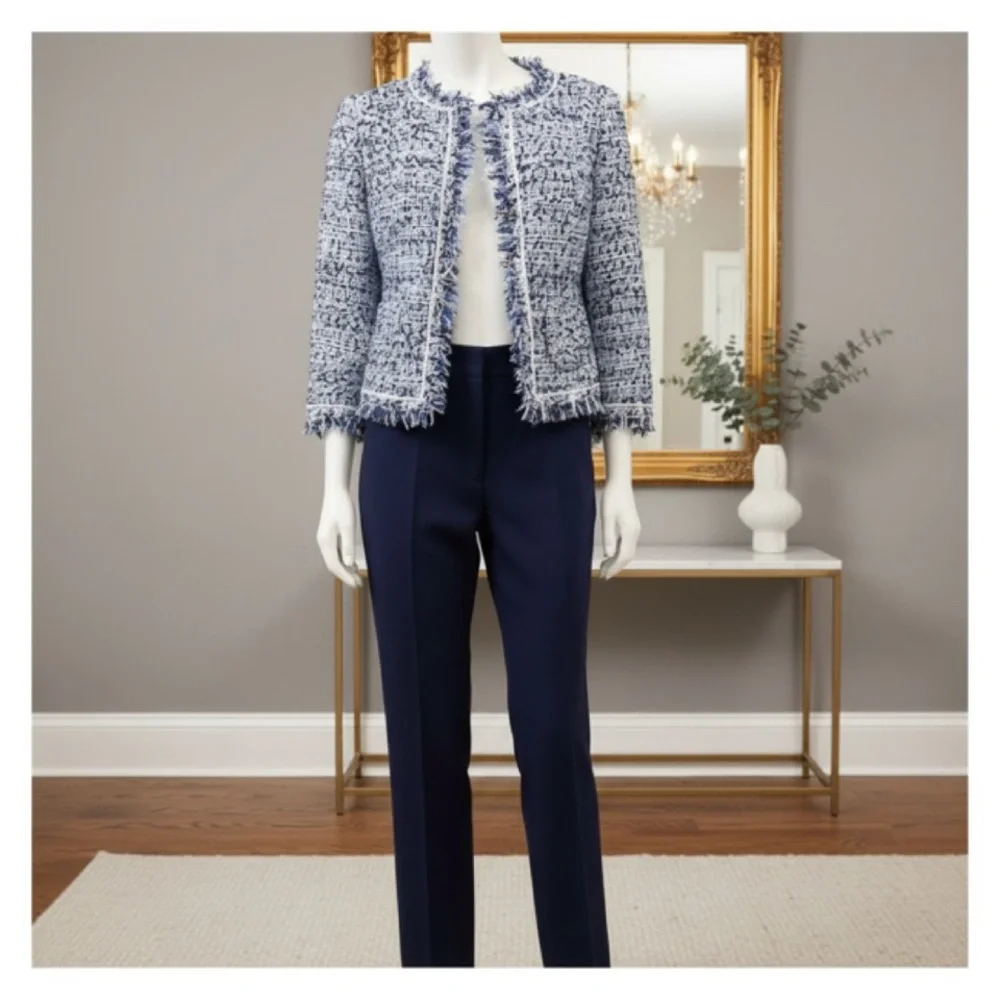 W BY WORTH TWEED BLAZER SIZE 4 - Picture 7 of 16